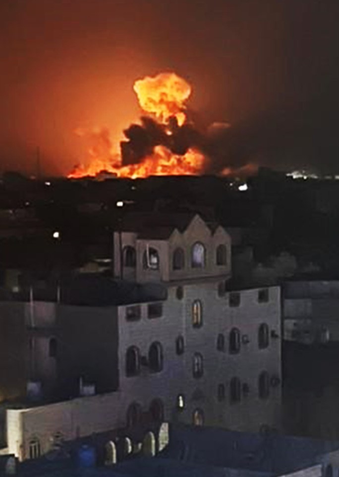 Huge explosions rang out across 16 locations in Yemen overnight