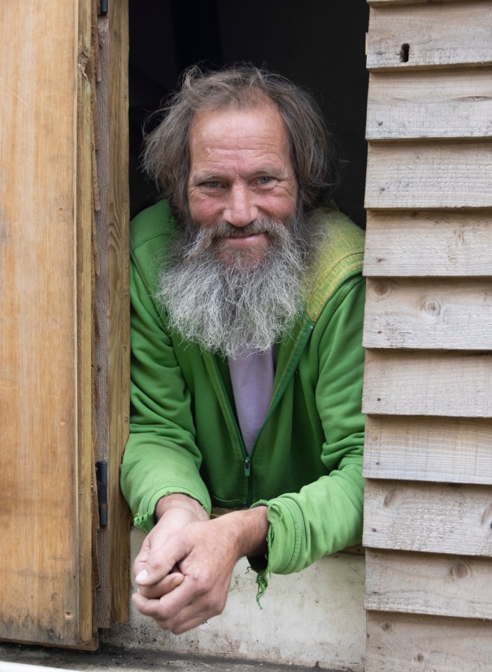 Doc Goodchild, 53, is a gardener who lives on a houseboat that looks like a garden shed.