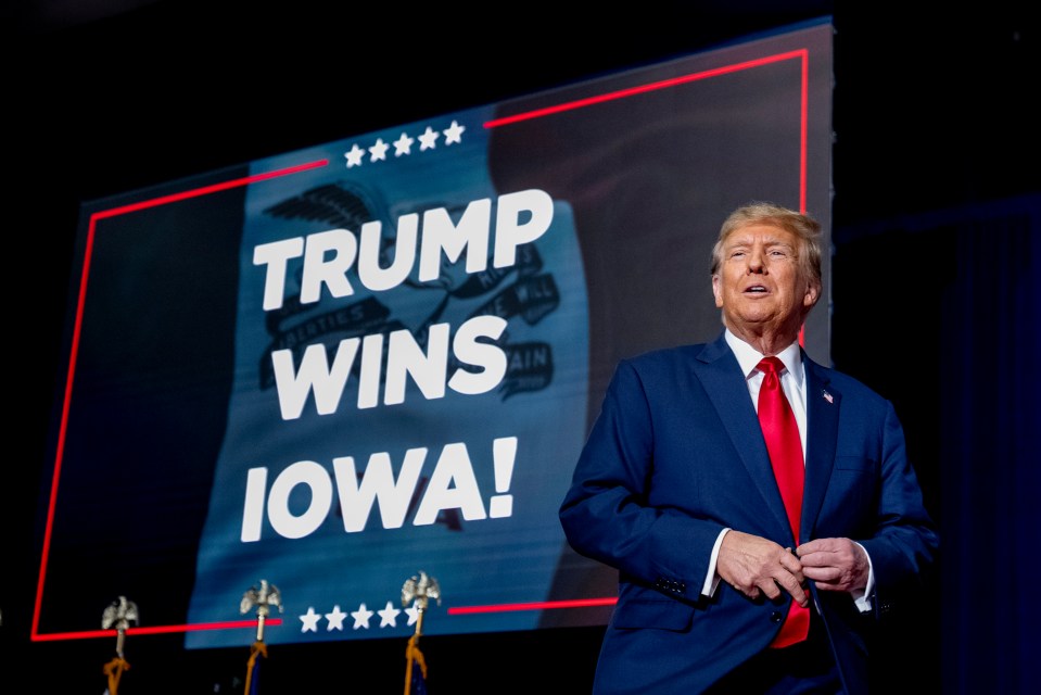 Donald Trump swept Iowa in the first voting for the Republican candidacy