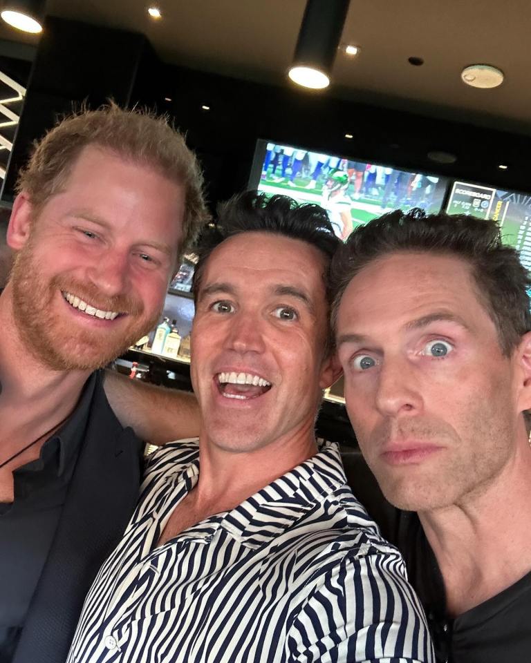 Rob shared this selfie with the Duke of Sussex for his New Year post