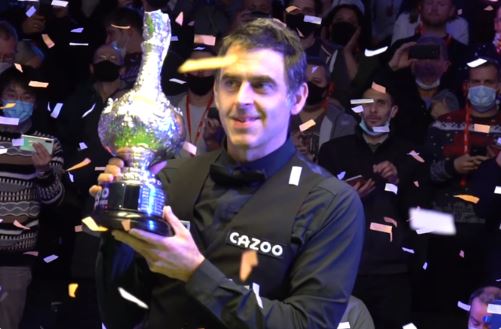 Ronnie O'Sullivan revealed he'd struggled with his eating earlier in the week after he celebrated his latest glory