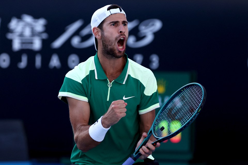 No15 seed Khachanov went on to win in four sets to reach round three