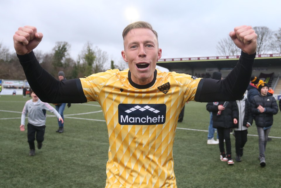 Match-winner Sam Corne celebrates Maidstone making history