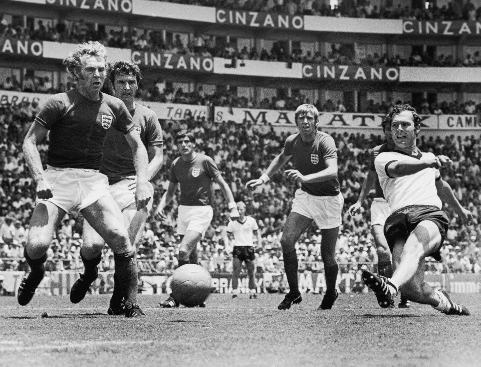 Beckenbauer helped West Germany KO England 3-2 at the 1970 World Cup, having lost against Bobby Moore's men in the final at Wembley in 1966