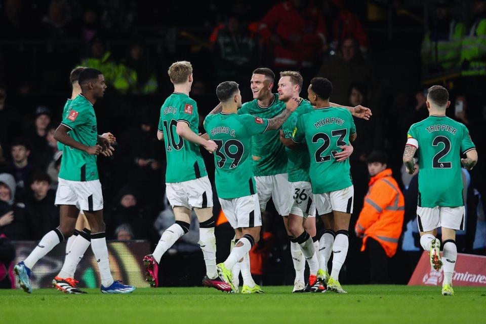 Sean Longstaff opened the scoring for Newcastle against Fulham