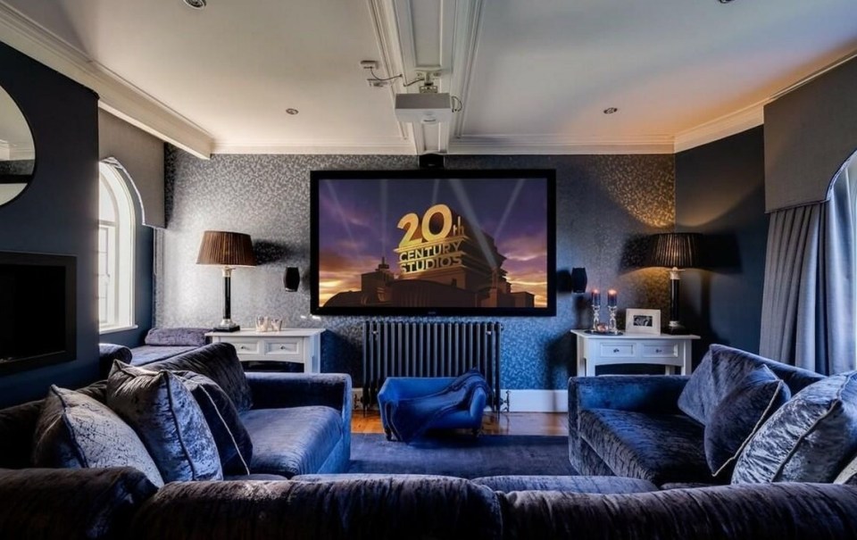 The home comes complete with its own cinema room