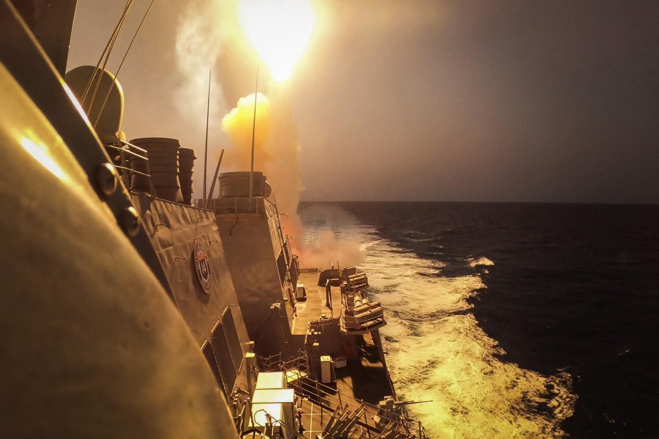 A US-missile destroyer defeating Houthi anti-ship missiles - as tensions in the Middle East escalate