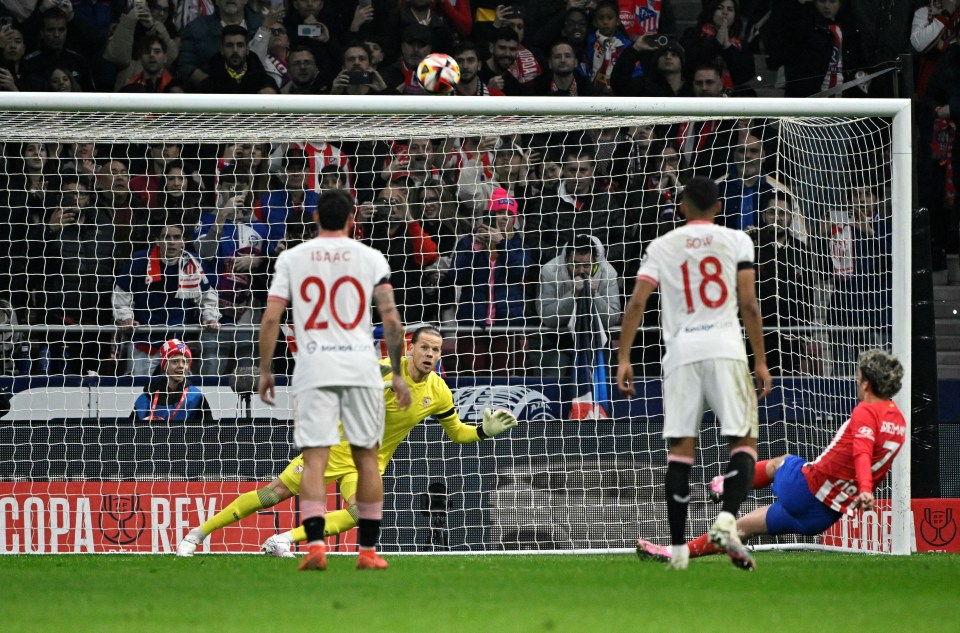 Griezmann could only watch his penalty balloon over on Thursday night