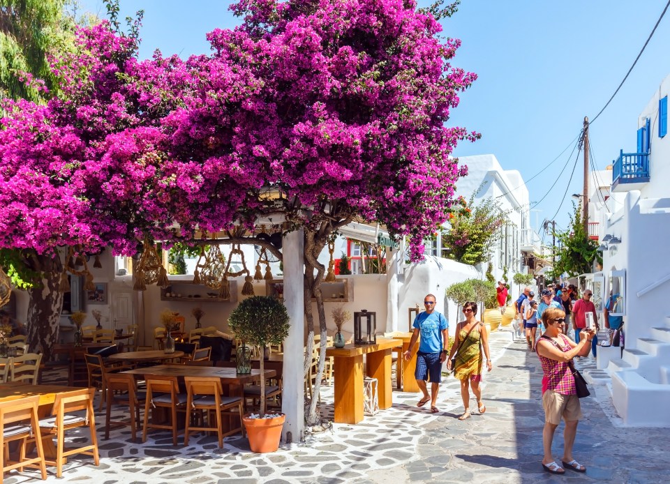 Wander the shops and bars of downtown Mykonos