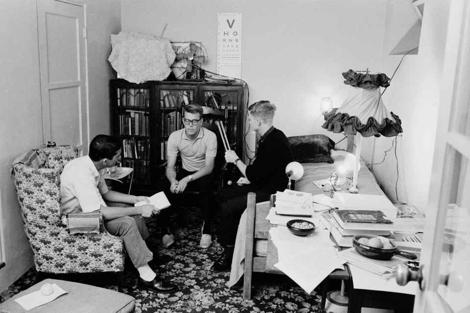 Gardner with fellow students Bruce McAllister and Joe Marciano