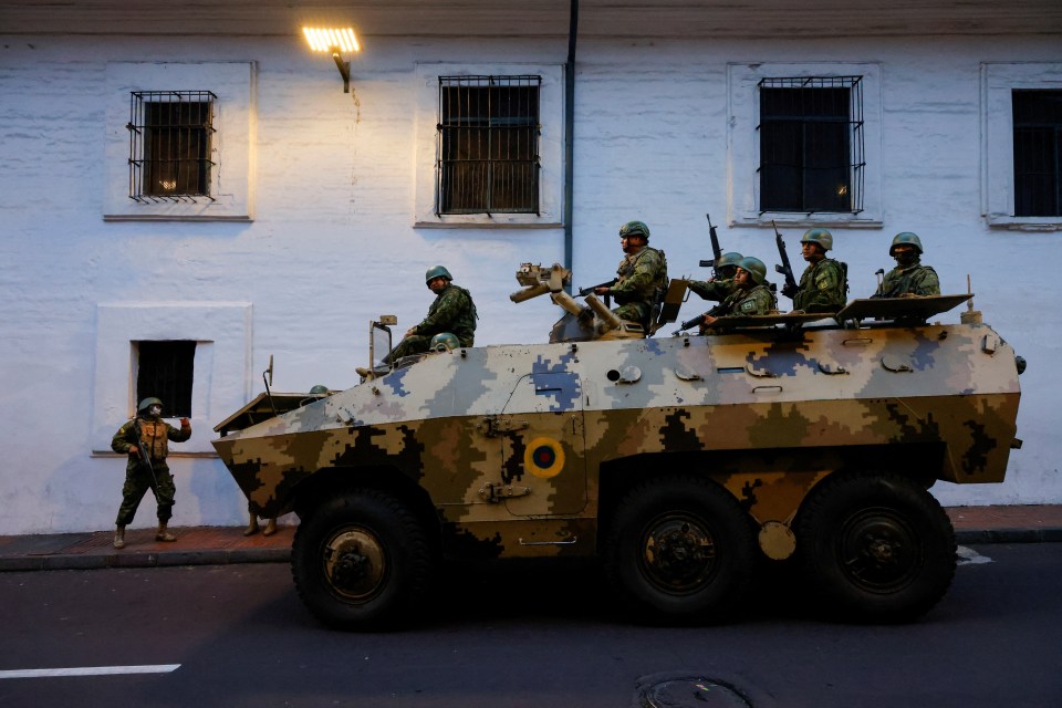 Tanks were seen rolling on the streets after the President declared a 60-day state of emergency