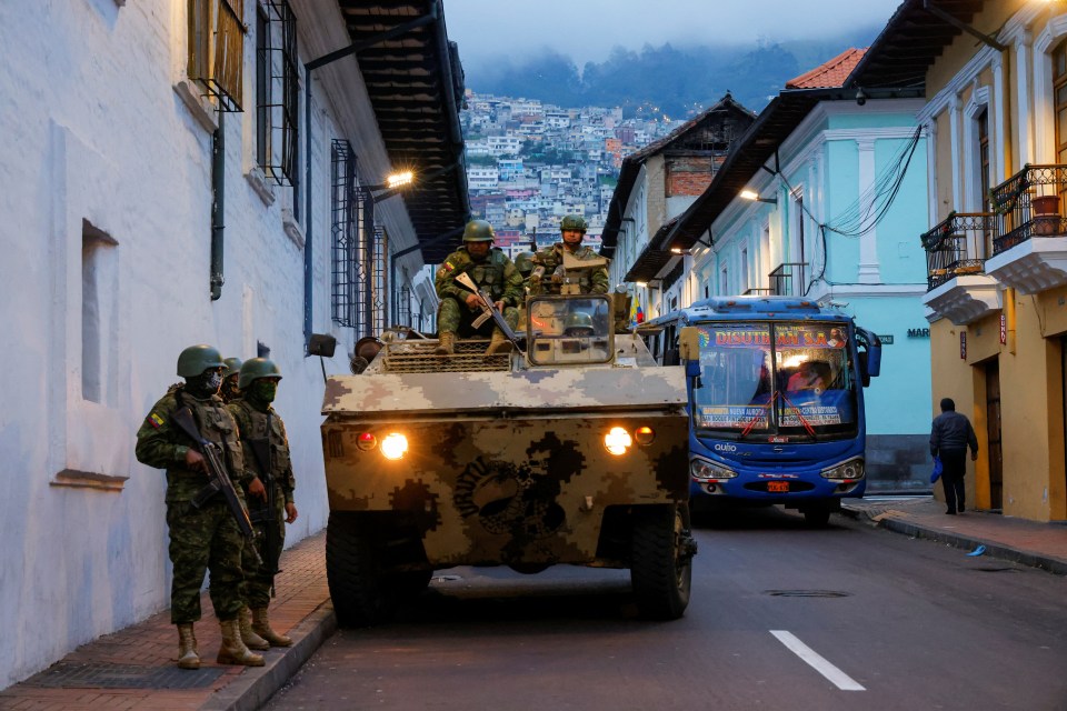 Armed vehicles patrolled the streets following a sharp rise in violence