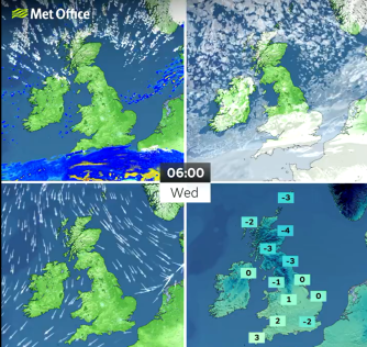 Brits will wake up to a -4C chill in North East Scotland at 6am