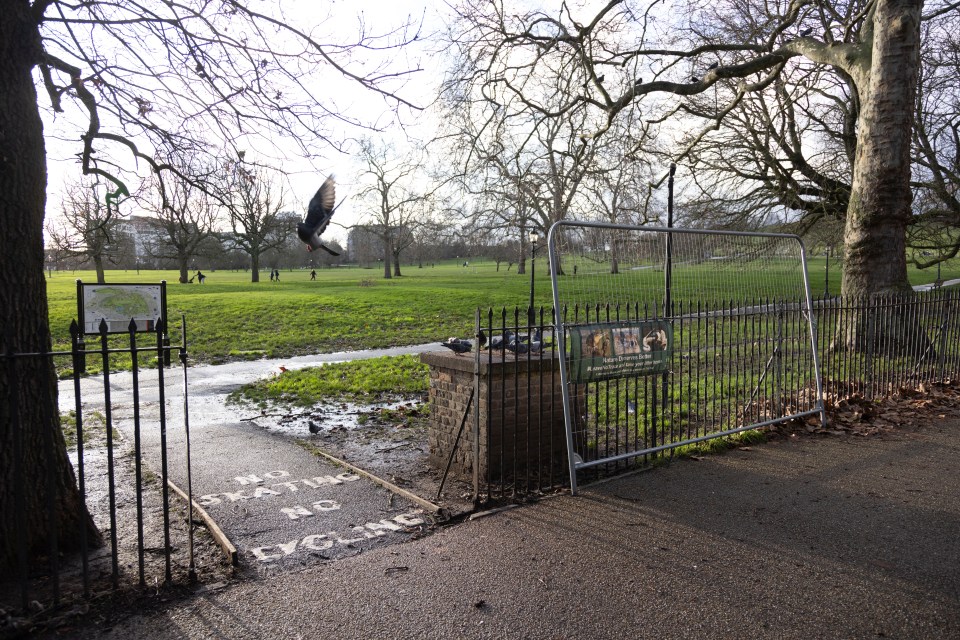 Regent's Park where Harry Pitman was killed hours before midnight