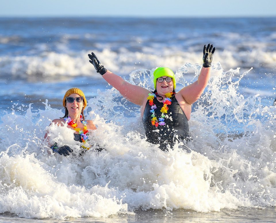 Locals dressed to impress for the annual dip