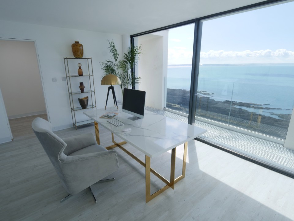 The property offers stunning views of the North Devon coastline