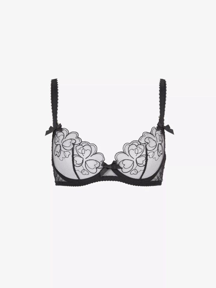 Agent Provocateur heart-embroidered bra, £70, from selfridges.com