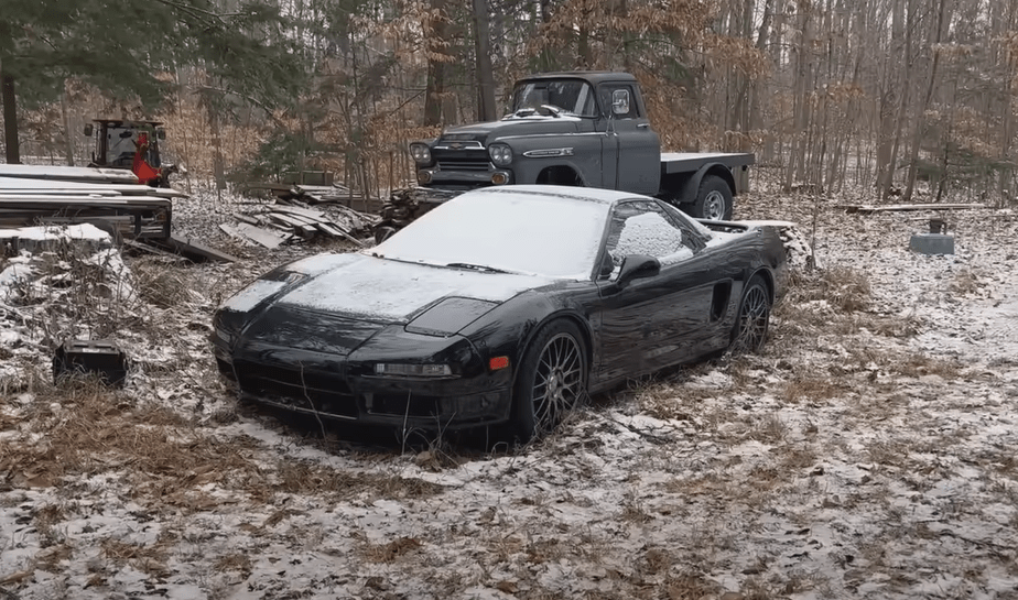 RJ and Brent from WD Detailing found this abandoned Honda Acura NSX in the woods