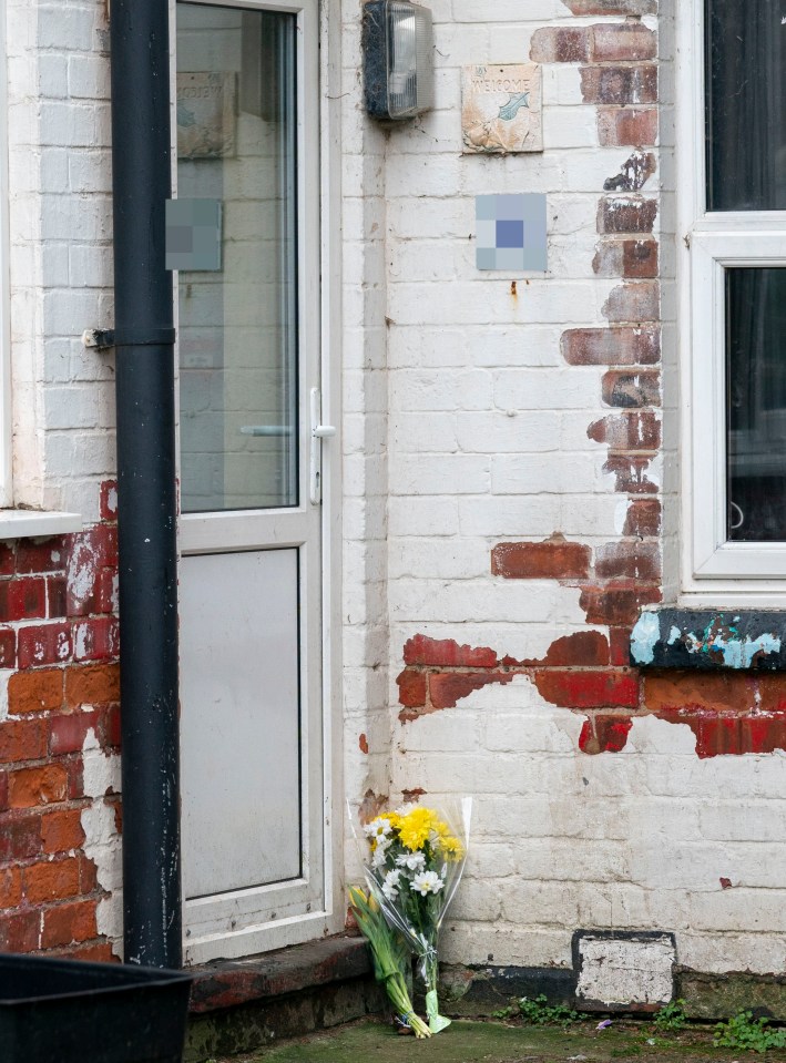 Flowers were laid outside the home in Skegness, Lincolnshire