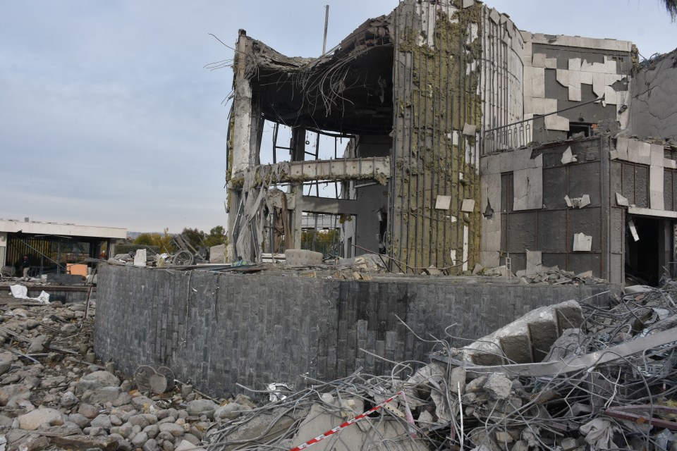 Iranian missile attacks have left buildings crumbling