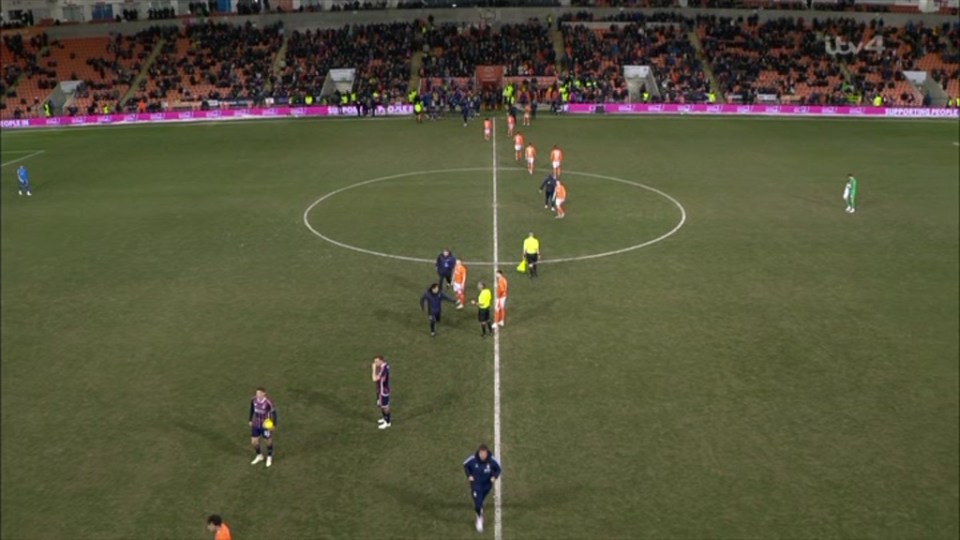 Both medics headed to the away end to offer help to the ill fan