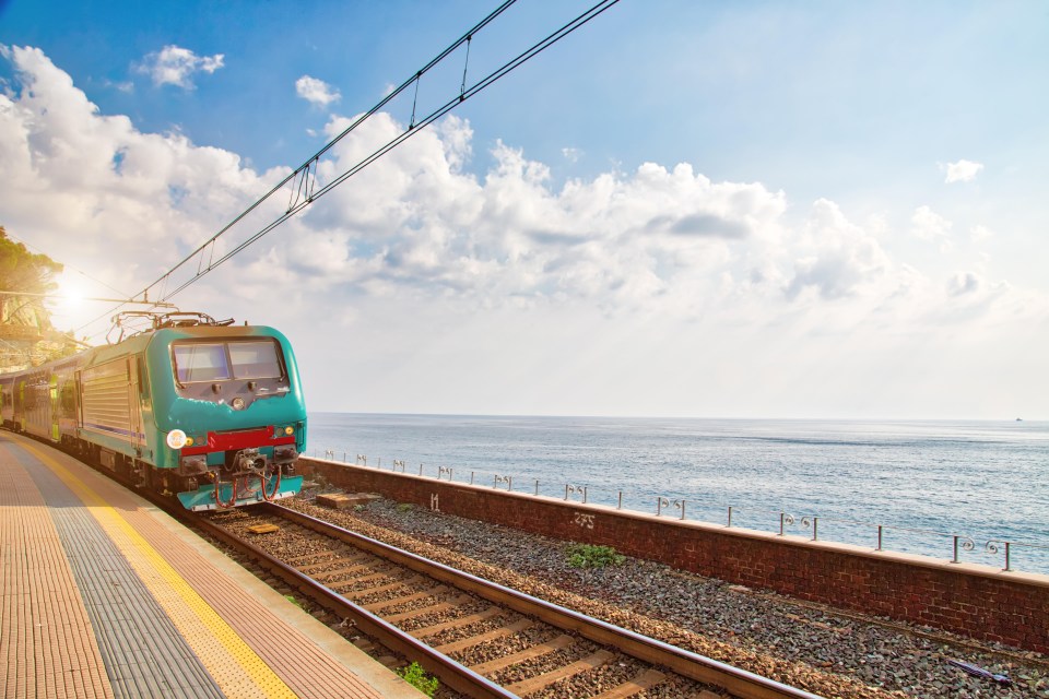 The train along Italy's Cinque Terre has been dubbed one of Europe's most scenic