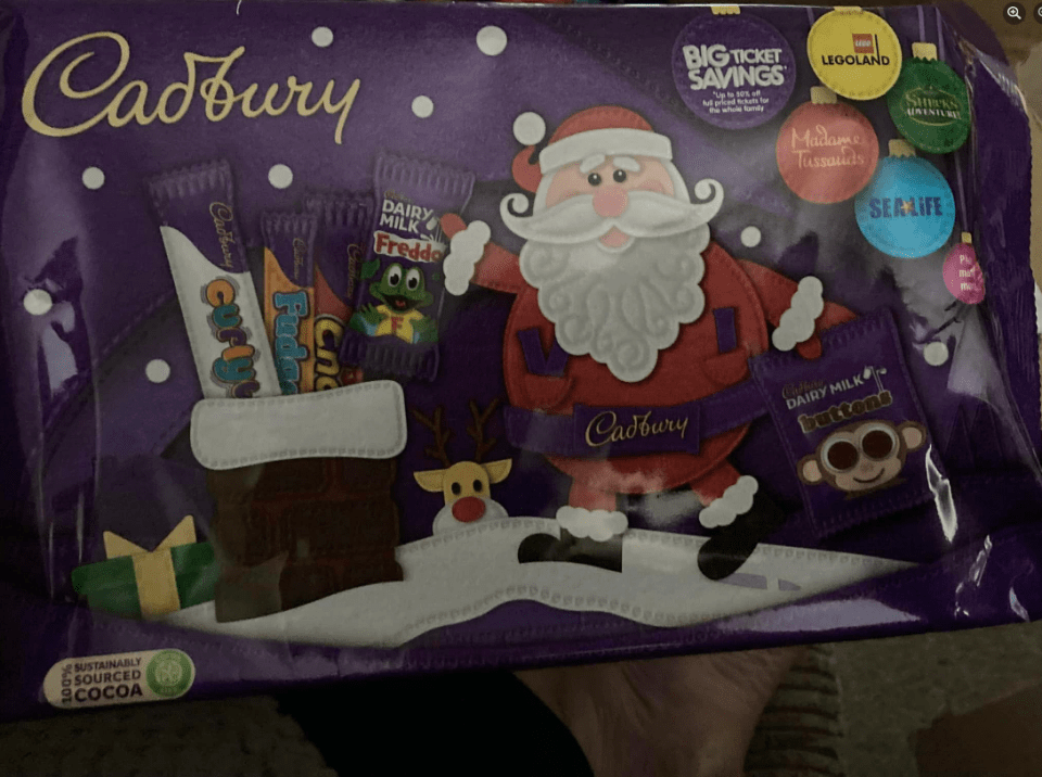 Claire managed to nab 72 Cadbury selection boxes in the store's mega sale