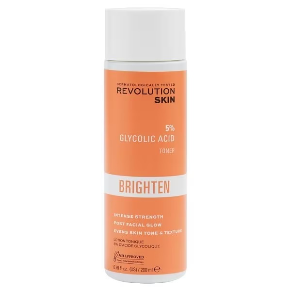 Treat your skin with Revolution’s glycolic acid toner, down from £9.99 to £7.99 at Superdrug