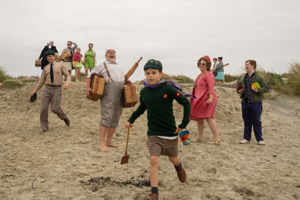 Poplar residents went to the coast for a nice day at the beach