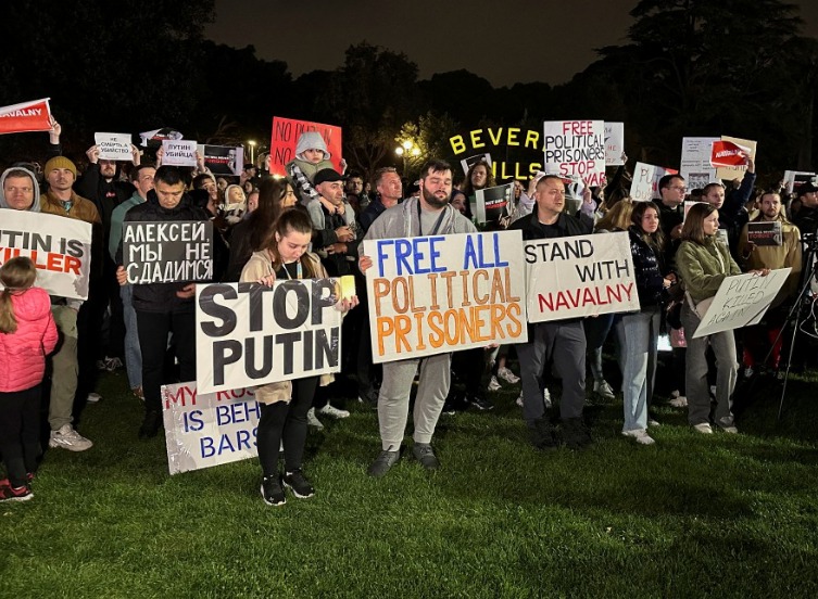 Hundreds gathered in Beverly Hills, California