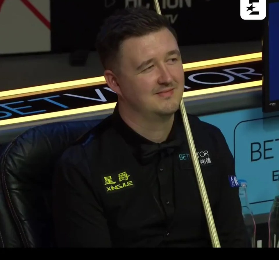 Kyren Wilson was left smiling in his seat at the hilarious scene