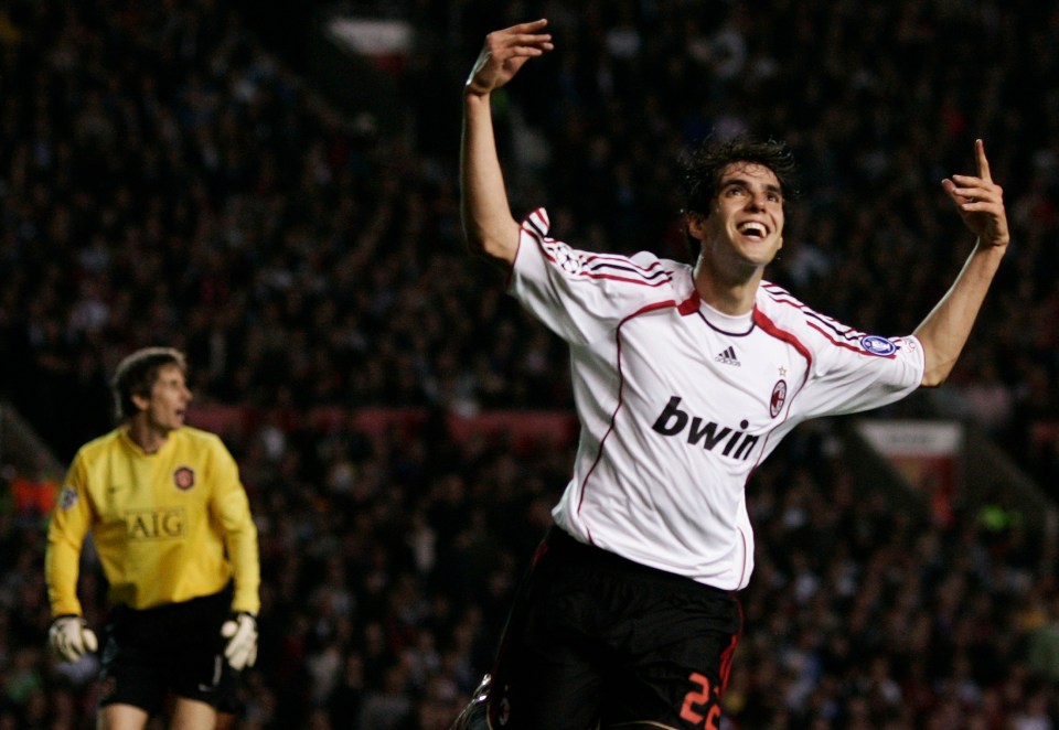 Kaka scored a memorable double against United in 2007