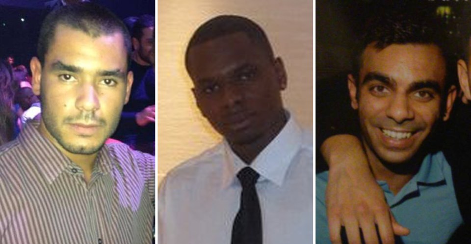 (From left to right) Grant Cameron, Karl Williams and Suneet Jeerh were found guilty of possession of drugs in Dubai