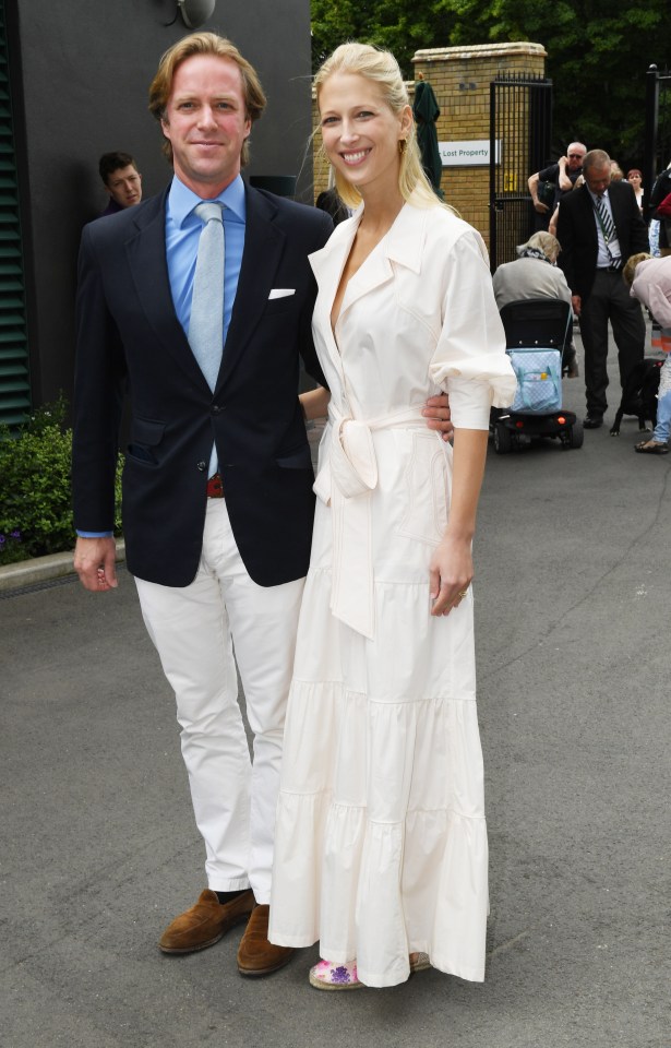 Lady Gabriella Windsor and her husband Thomas Kingston at Wimbledon in 2019