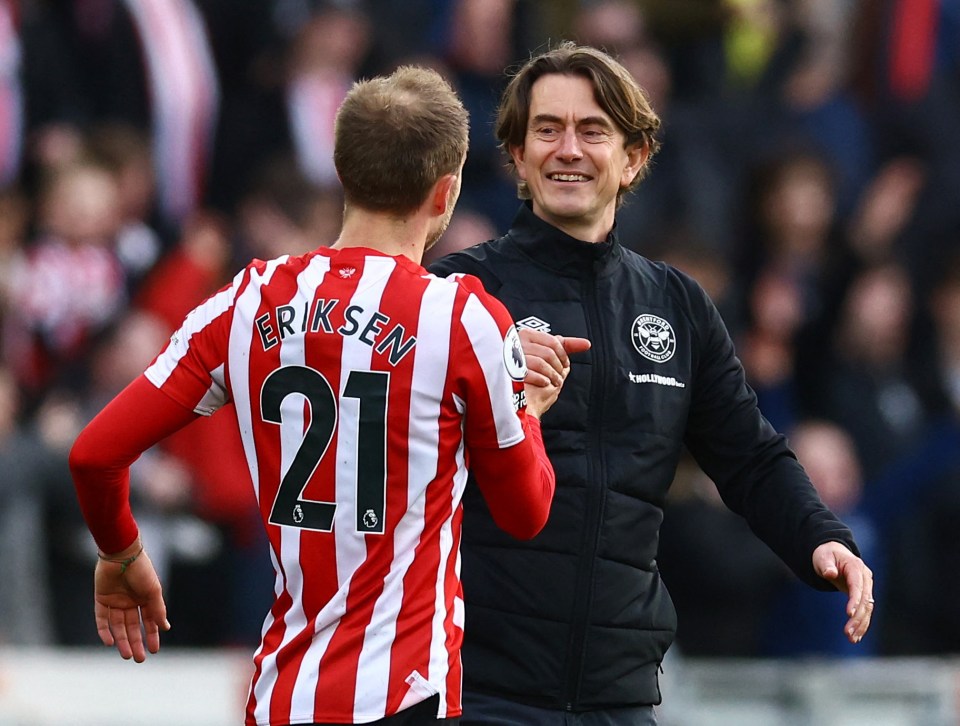 Thomas Frank admits he would happily welcome Christian Eriksen back to Brentford