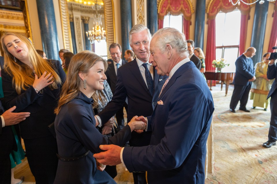 Princess Princess Elisabeth with the then Prince Charles at Buckingham Palace