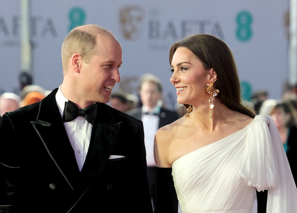 Prince William and Kate at the Baftas last year