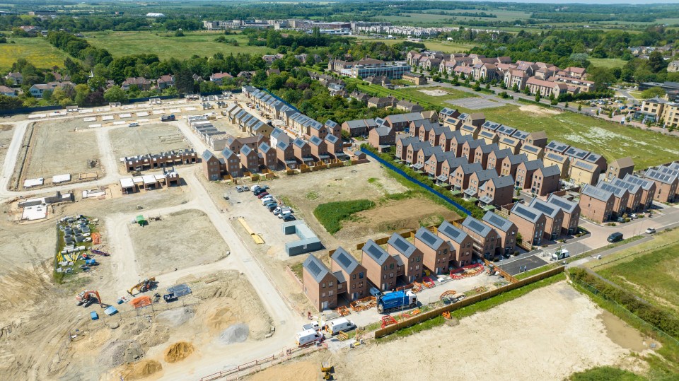 The new houses before being knocked down