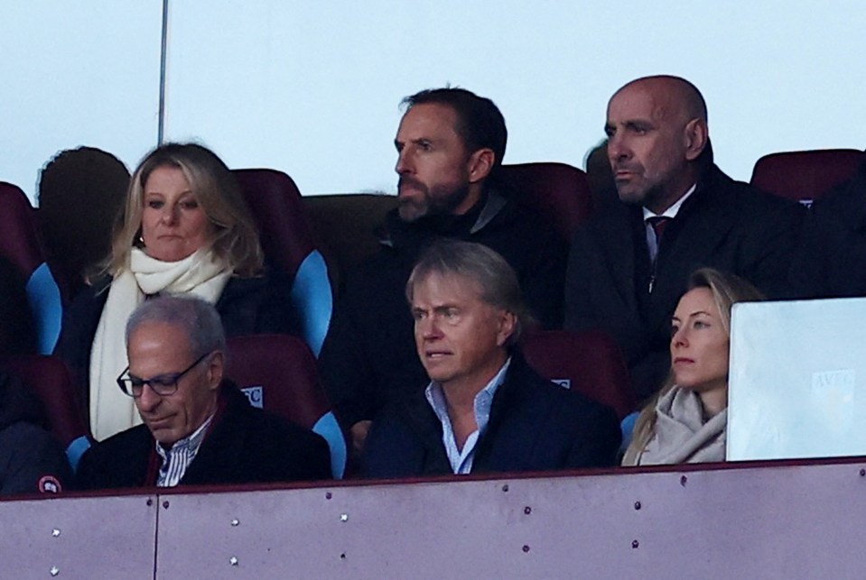 Gareth Southgate was booed while watching Aston Villa vs Man Utd from the stands at Villa Park