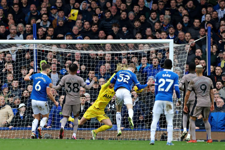 Jarrad Branthwaite netted a 94th minute equaliser for the Toffees