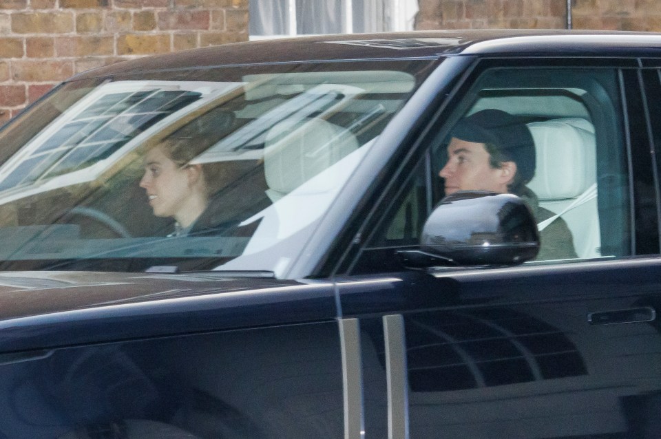 Princess Beatrice and husband Edoardo Mozzi have also been spotted leaving Clarence House in central London