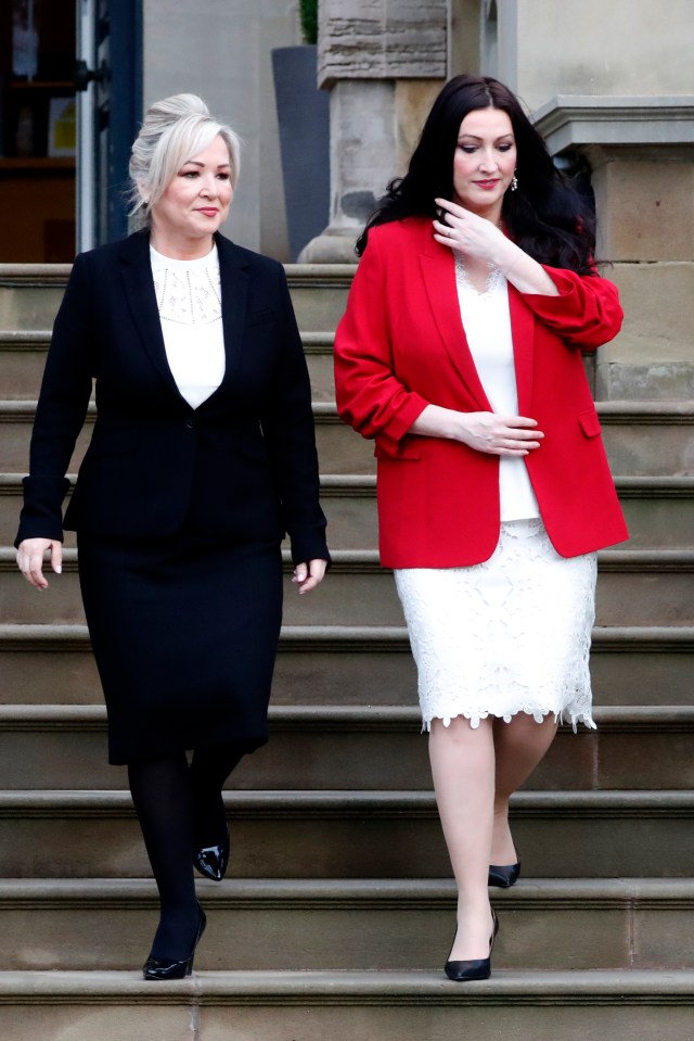 First Minister Michelle O’Neill, who made history by becoming the first nationalist to hold the role, and Deputy First Minister Emma Little-Pengelly