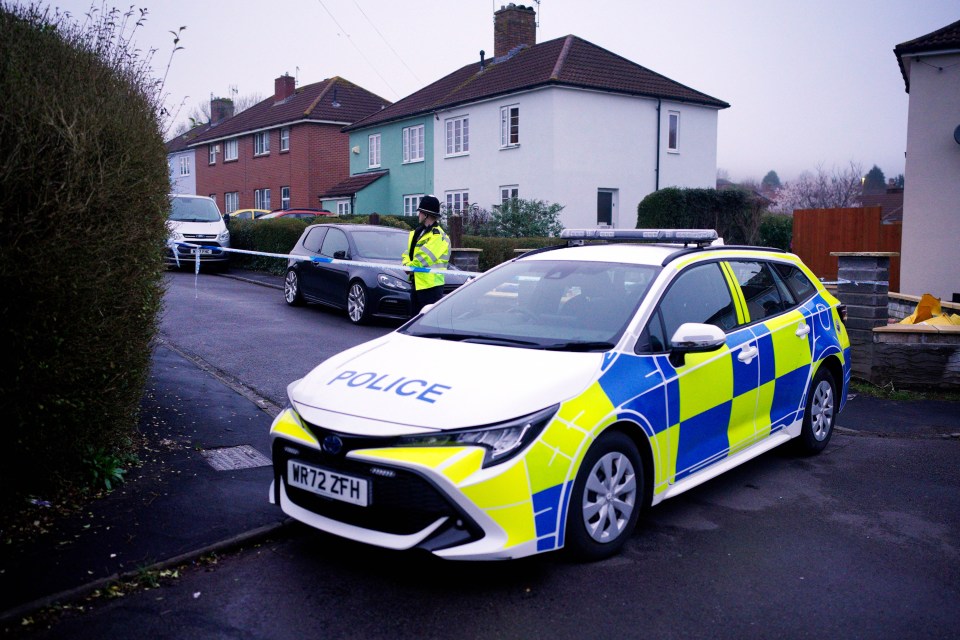 Police remain at the home in the Sea Mills area of Bristol