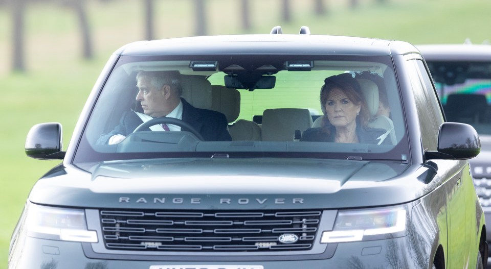 Prince Andrew and Sarah Ferguson today arrived at the thanksgiving service