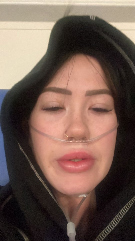 Blissica in hospital after she suffered a seizure