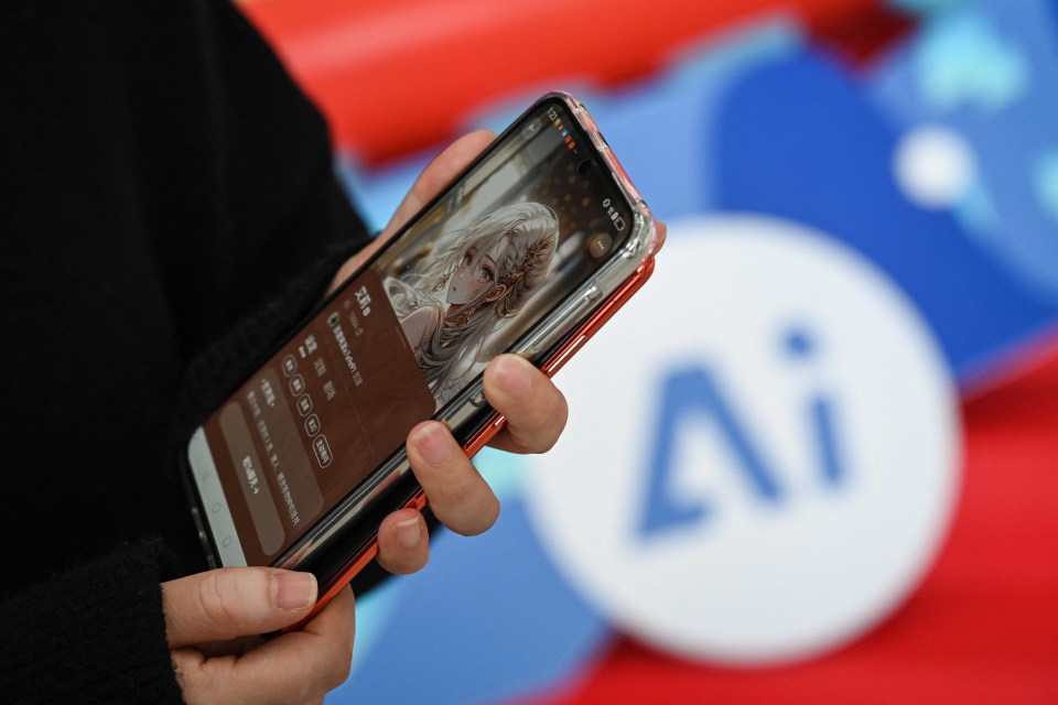 The profile of a virtual girlfriend is displayed on a smartphone