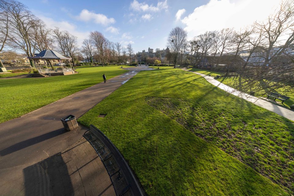 The Ferris wheel is set to be put on up a stretch of grass in Alexandra Park which has a view of Windsor Castle