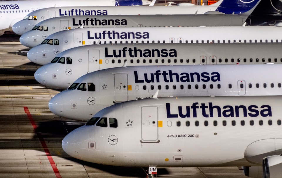 As many as 90 per cent of Lufthansa's flights have been grounded today