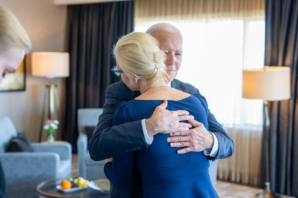 Joe Biden hugged Russian opposition leader Alexei Navalny’s widow Yulia