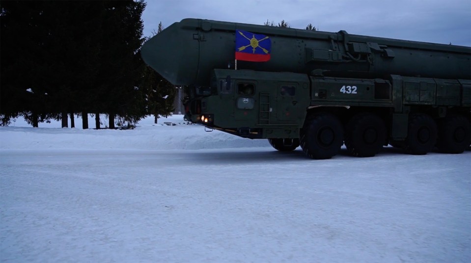 The 'march' of missile launchers is said to be for Putin's annual Victory Day parade